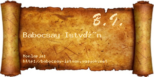 Babocsay István névjegykártya